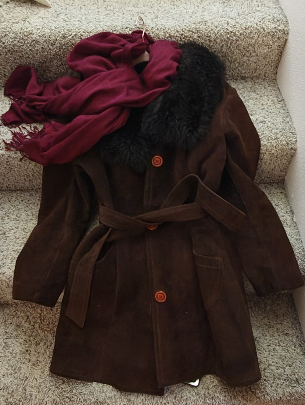 Vintage Genuine Fur And Suede Coat